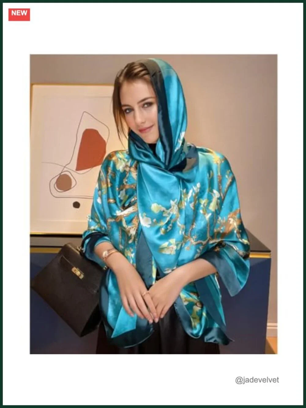 100% Silk Feeling Polyester Long Fashion Scarf Shawl Wrap